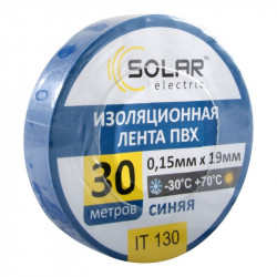 Ізолента синя 30м Solar (IT130)