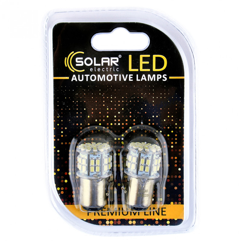 Лампи LED 12V S25 BAY15d 50SMD 3030 білий Solar (SL1386)