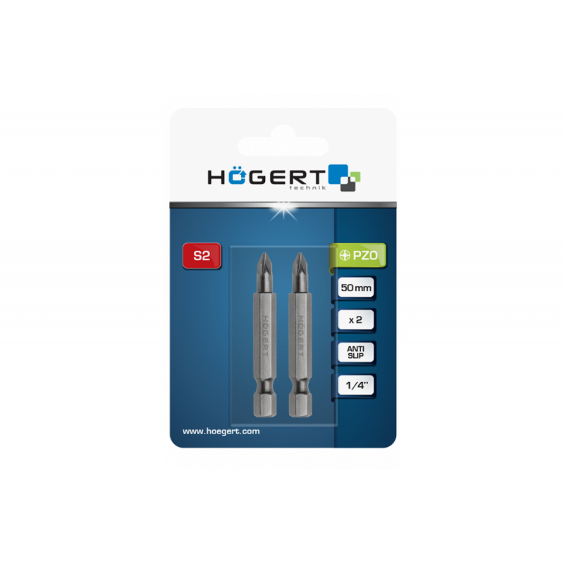 Біти PZ0 50мм 2 шт Hogert (HT1S324)