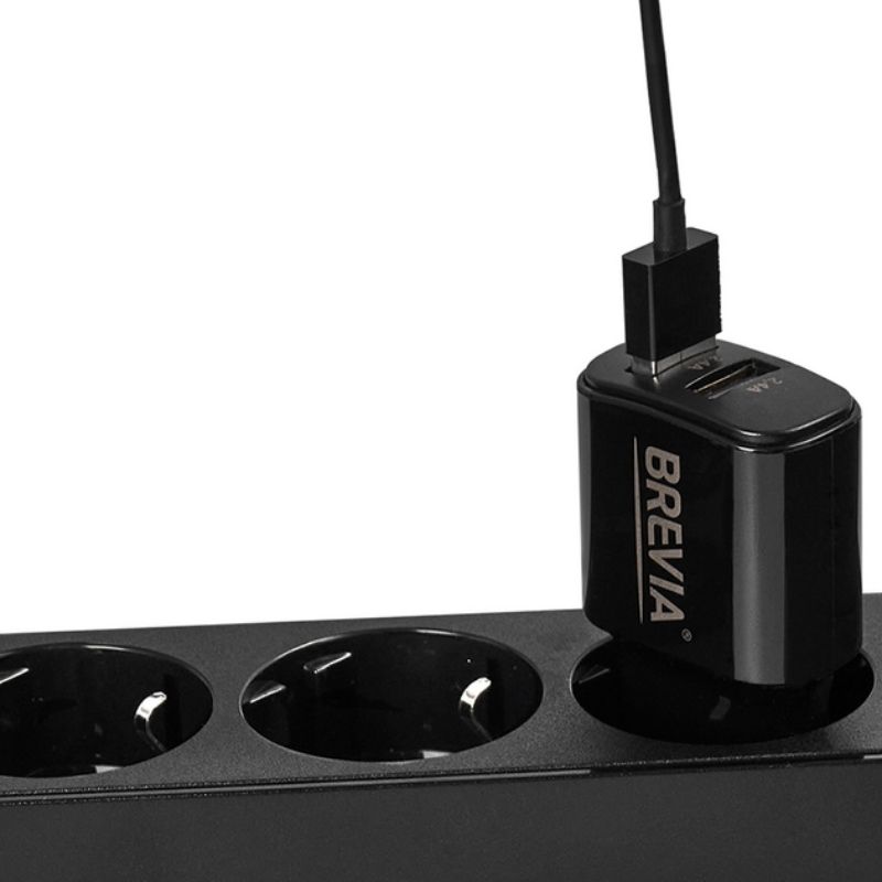 Зарядник BREVIA ePower 12W 2xUSB-A + Cable USB-A to Lightning 1м (45012DULB)