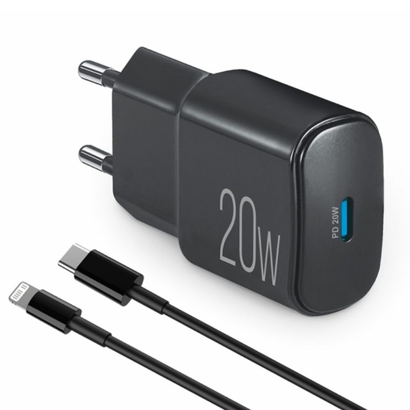 Зарядний пристрій BREVIA ePower PD20W з кабелем USB-C to Lightning 1м (45020CLB)