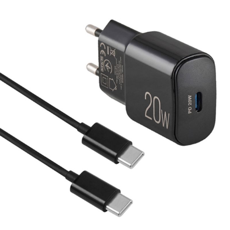 Зарядний пристрій BREVIA ePower PD20W з кабелем USB-C to USB-C 1м (45020CCB)