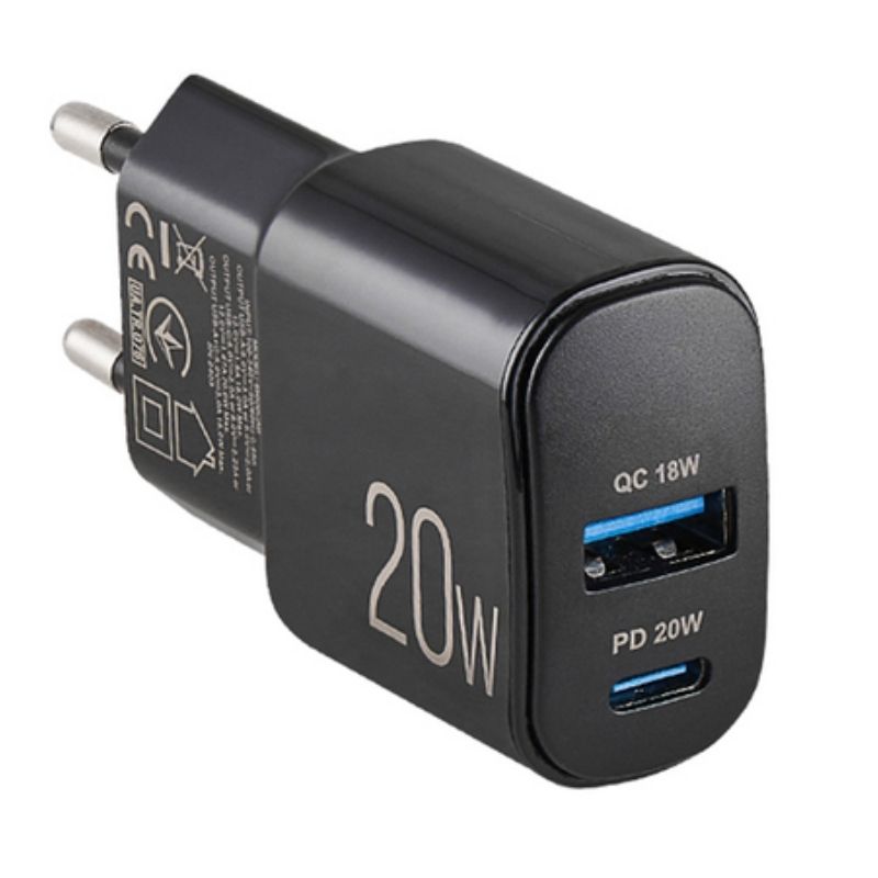 Зарядний пристрій BREVIA ePower PD20W USB-C+USB-A (45020CAB)