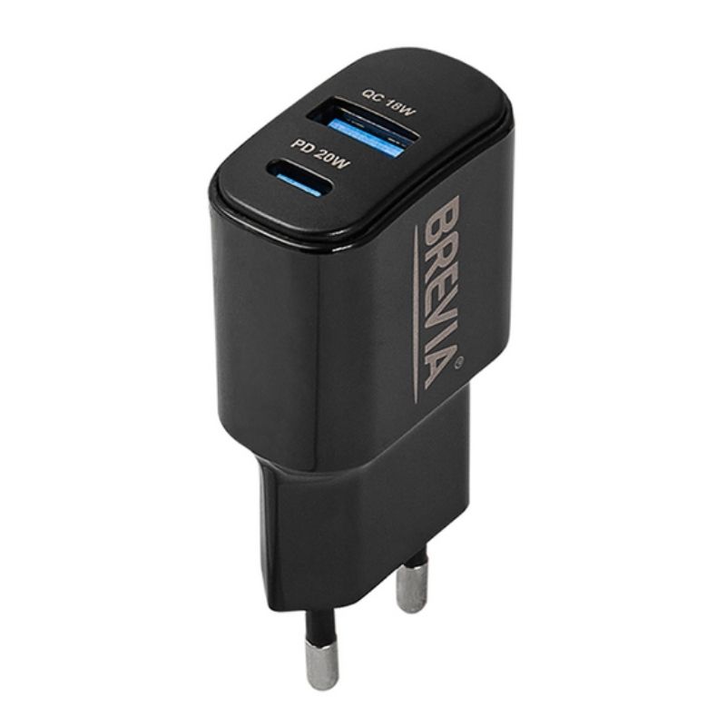Зарядний пристрій BREVIA ePower PD20W USB-C+USB-A (45020CAB)