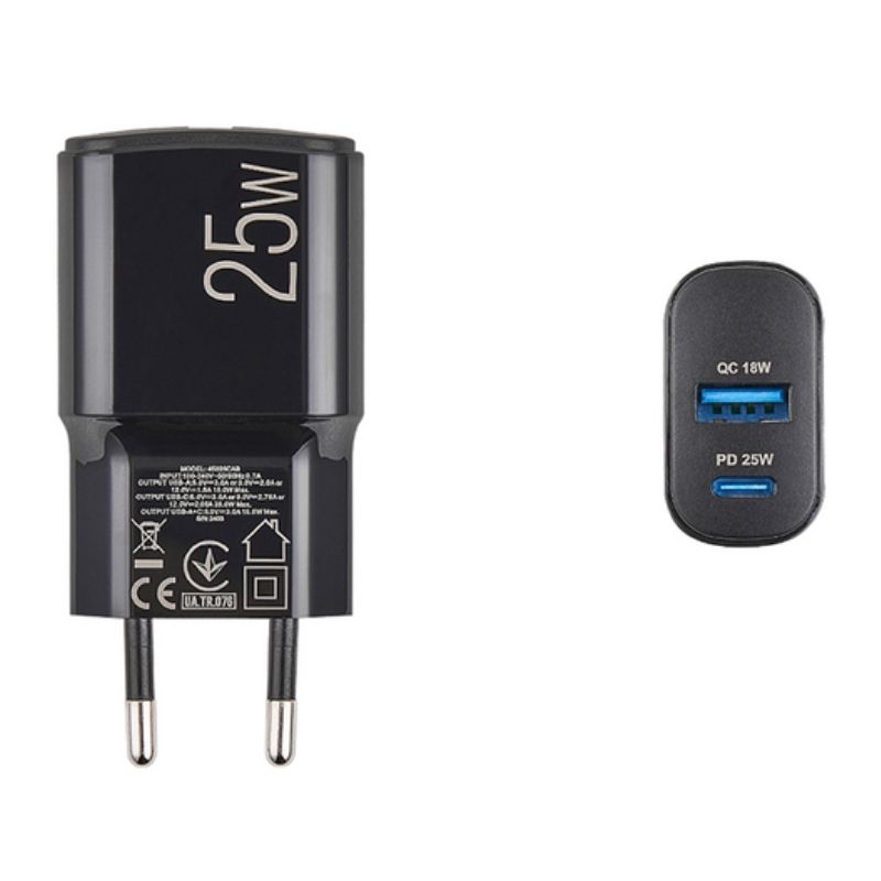 Зарядний пристрій BREVIA ePower PD25W USB-C+USB-A (45025CAB)