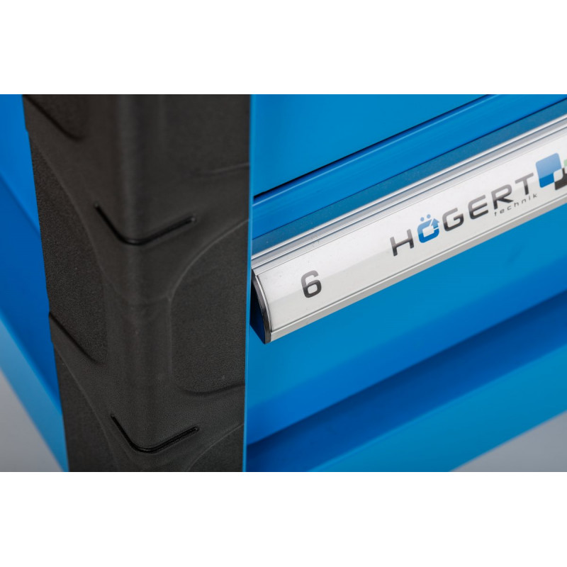 Візок інструментальний 6 ящиків Hogert посилений пластиковий верх (HT7G046)