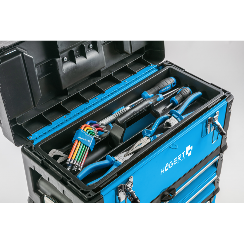 Візок для інструментів 3 ящики Hogert (HT7G080)