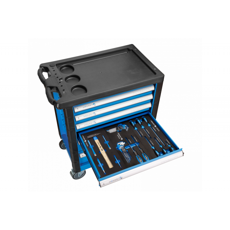 Візок інструментальний 6 ящиків Hogert 171 інструмент (HT7G052)