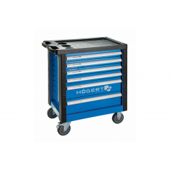 Тележка инструментальная 6 ящиков Hogert 214 инструментов (HT7G056)