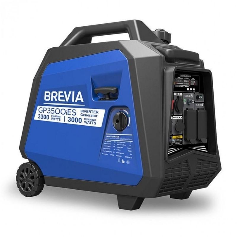 Генератор бензиновый инверторный 3,0 кВт BREVIA автозапуск с системой AVR 230В чистая синусоида (GP3500iES)