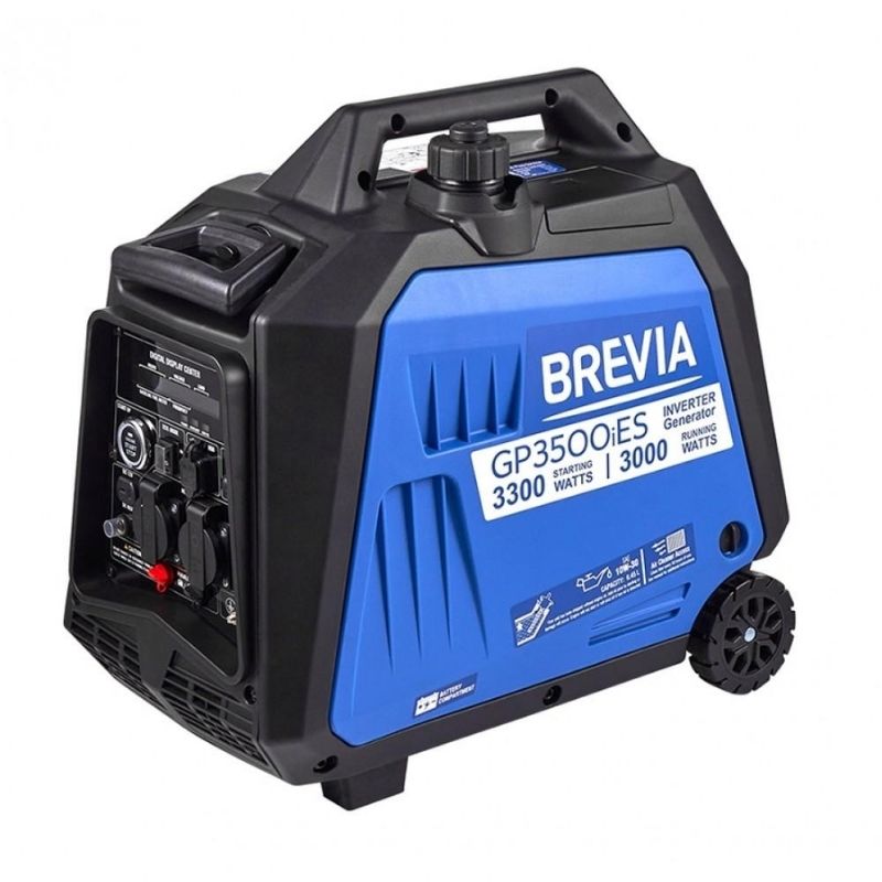 Генератор бензиновый инверторный 3,0 кВт BREVIA автозапуск с системой AVR 230В чистая синусоида (GP3500iES)