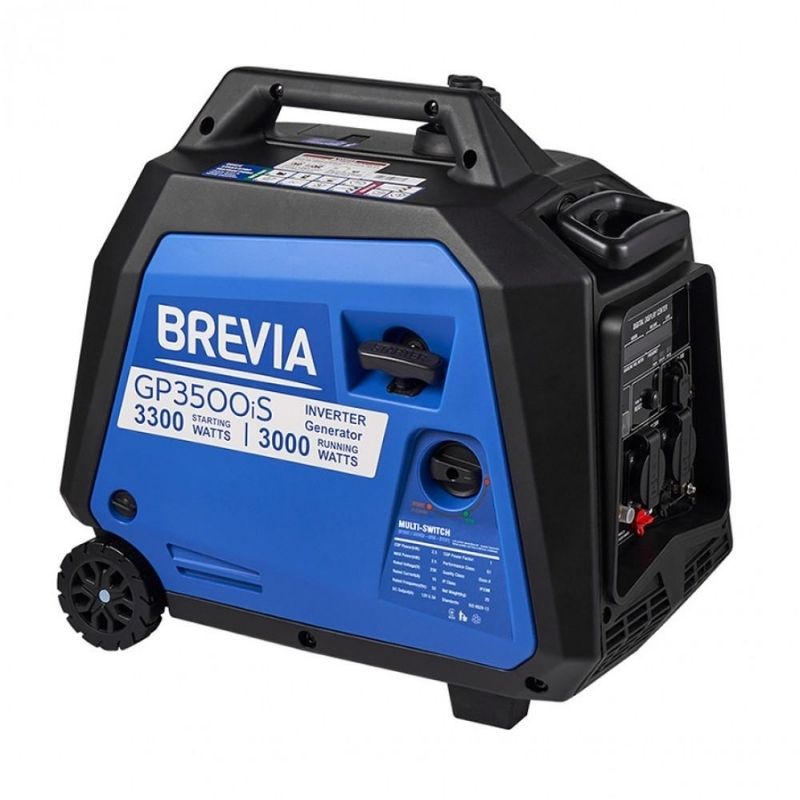 Генератор бензиновый инверторный 3,0 кВт BREVIA автозапуск с системой AVR 230В чистая синусоида (GP3500iES)