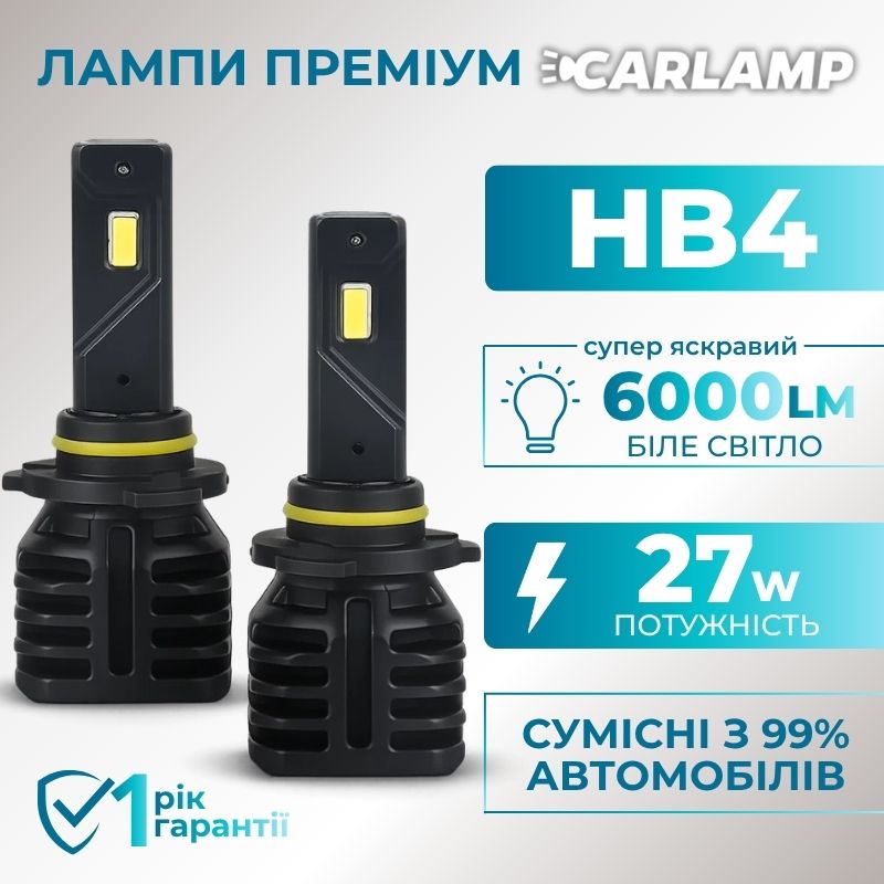 Светодиодные лампы НВ4-9006 для авто Carlamp Night Vision Gen 3 Led автолампы 5500K 6000 Lm (NVG3HB4)