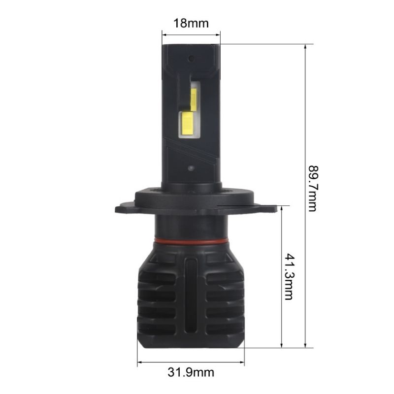 Світлодіодні лампи Н4 для авто Carlamp Night Vision Gen 3 Led автолампи 5500K 6000 Lm (NVG3H4)