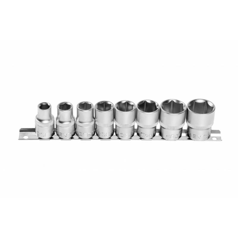 Набор коротких шестигранных головок 1/2". 8 шт., HOEGERT 1/2" (HT4R083)