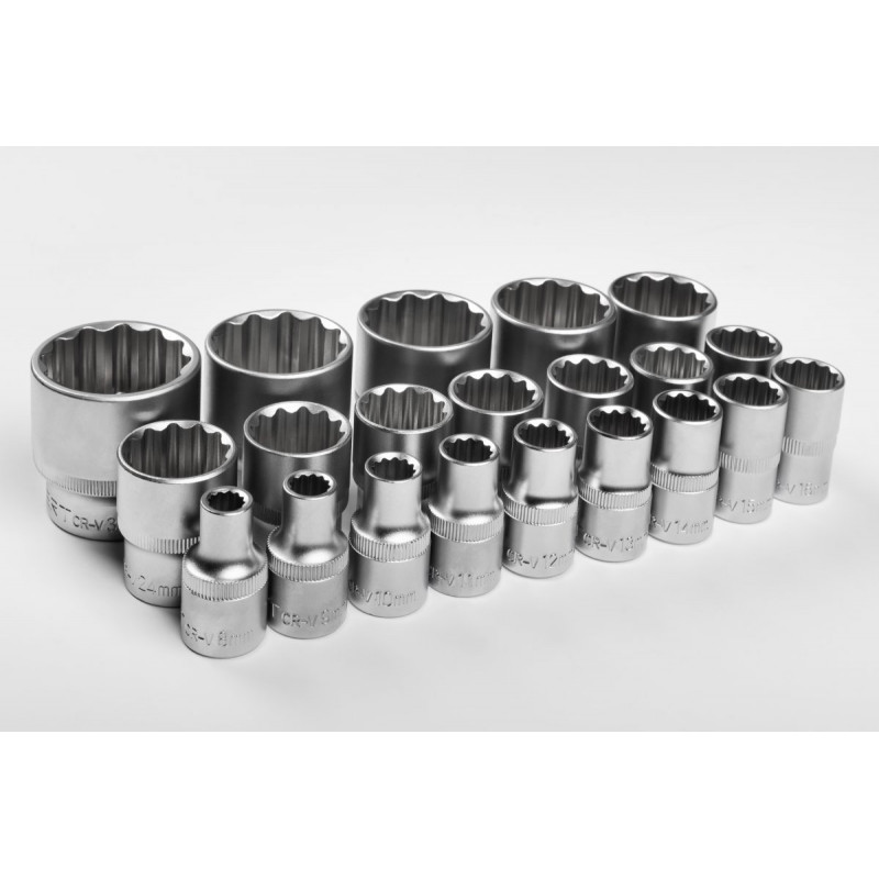 Набор головок 12-гранных Hoegert 1/2" 21 ед. (HT4R085)