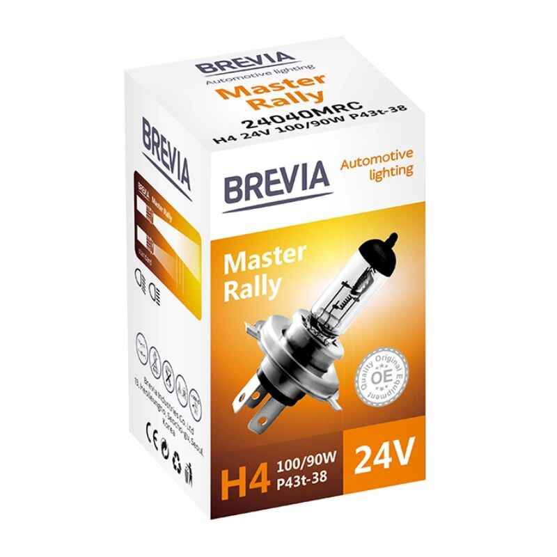 Лампа галогенна цоколь H4 Brevia Master Rally 24V 1шт (24040MRC)