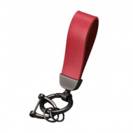 Брелок для ключей авто кожаный RG с карабином красный (BR-5R)