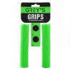 Гріпси на велосипед 16.5см Grey's без замка з заглушками зелені 2шт (GR17620)
