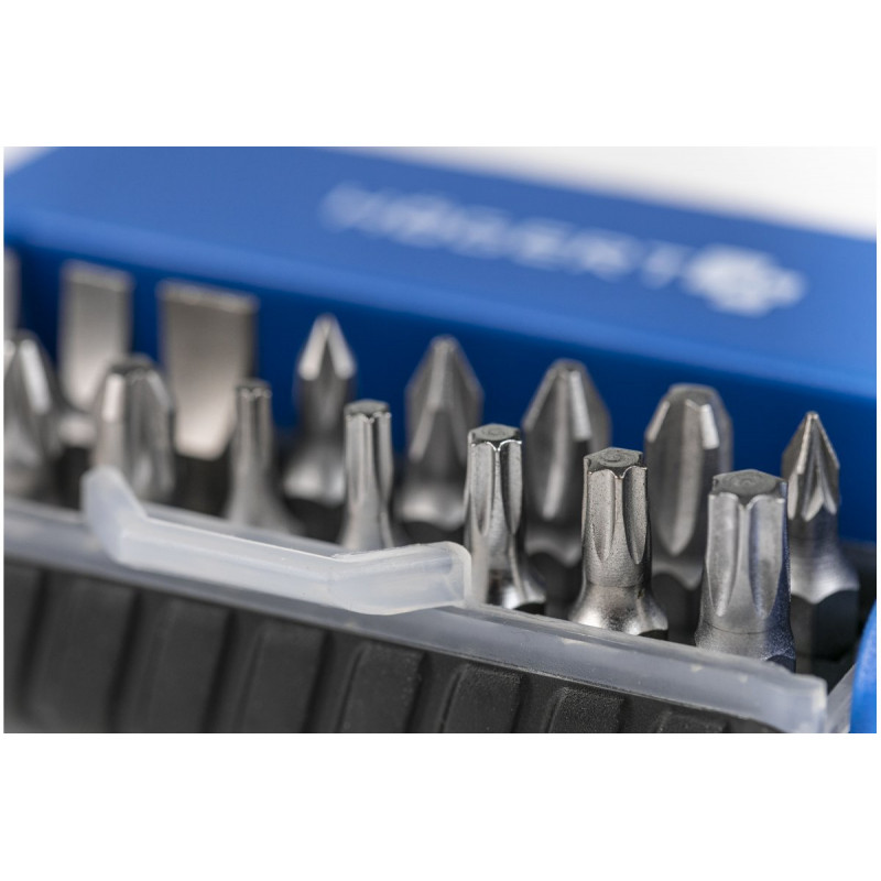 Набір біт з бітоутримувачем 1/4" SL PH PZ TORX 17 шт Hogert (HT1S401)