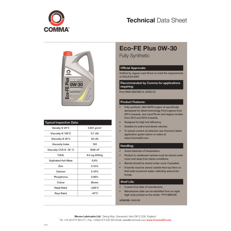 Моторна олива Comma ECOFEPLUS 0W-30 ACEA C2 1л (ECOFEP1L)