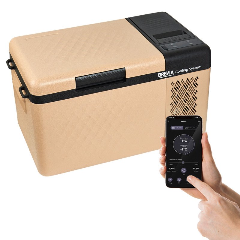 Портативний холодильник 19л BREVIA автохолодильник компресорний пластиковий 12/24В 220В (22170)