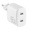 Зарядний пристрій BREVIA 65Вт ePowerGaN 2xUSB-C (44065GDCW)