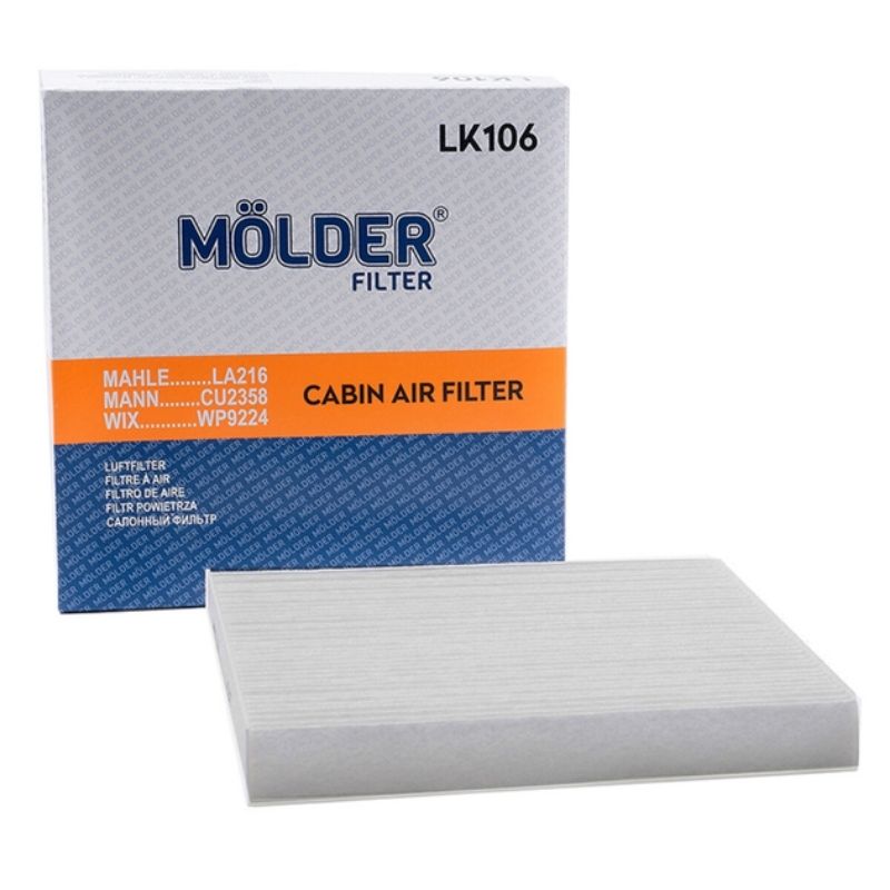 Фільтр салону Molder-filter HONDA CR-V, Accord VIII 2.0-2.4, 03- (WP9224, LA216, CU2358, K1187) (LK106)