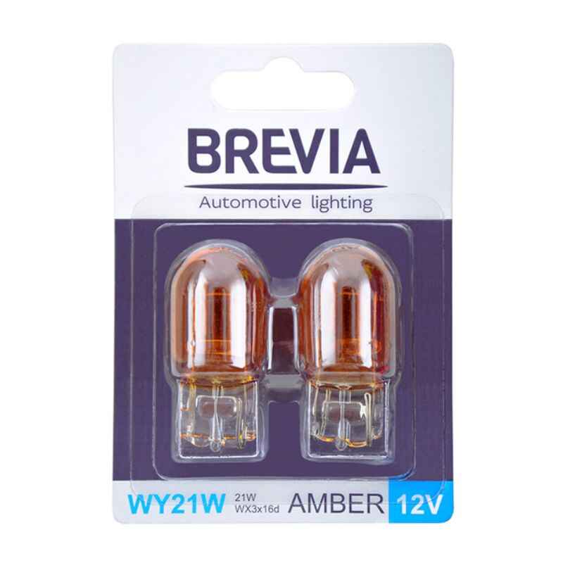 Лампи галогенні Brevia WY21W Амбер 2шт (12312B2)