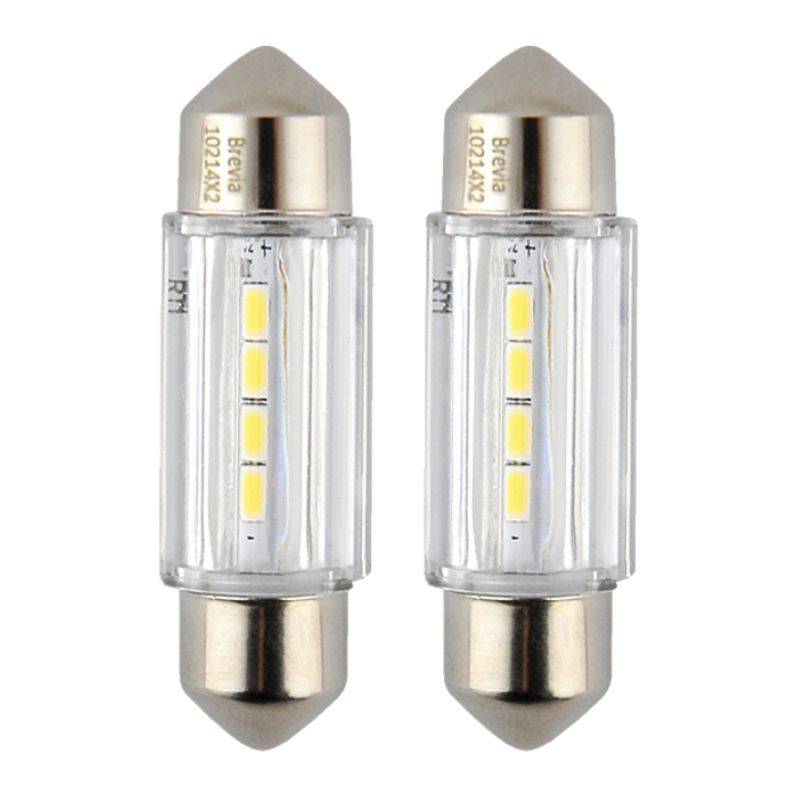 LED автолампа Brevia S-Power C5W (C10W) T11x36 180Lm 4x2835SMD 12V CANbus, 2шт (10214X2)