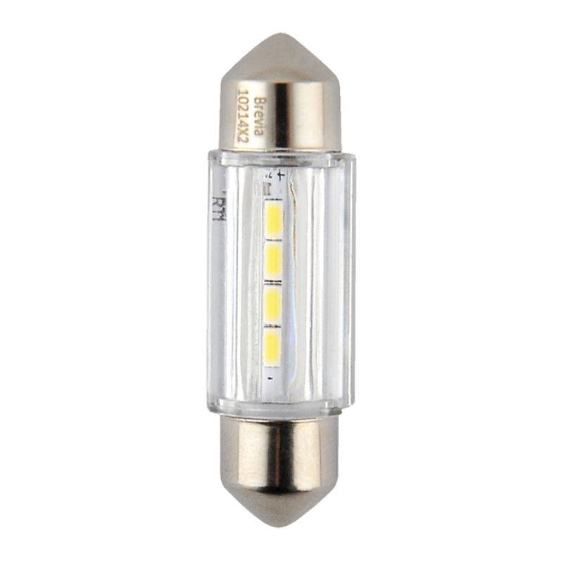 LED автолампа Brevia S-Power C5W (C10W) T11x36 180Lm 4x2835SMD 12V CANbus, 2шт (10214X2)