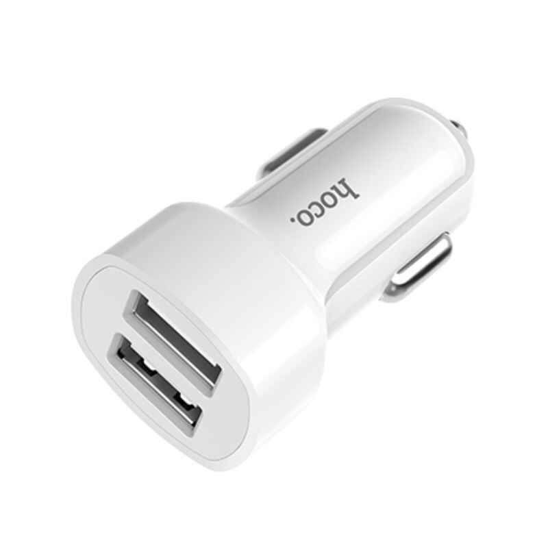 Автомобільний зарядний пристрій 2.4 Hoco 2 USB чорний (Z2A)