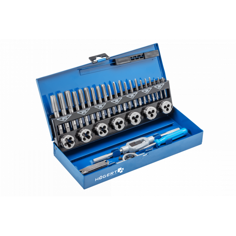 Набір мітчиків та плашок 32 шт Hogert (HT3B582)
