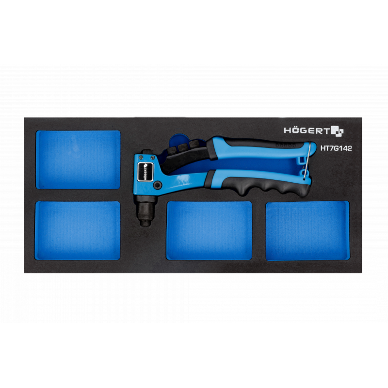 Заклепник в ложементі Eva з місцем для зберігання заклепок Hogert (HT7G142)