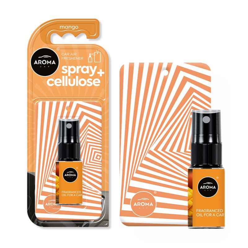 Ароматизатор у машину 20 мл Aroma Car Spray&Cellulose - Mango (11899)