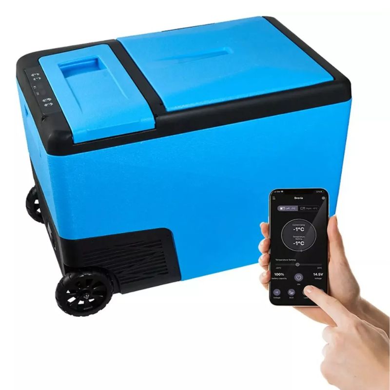 Портативний холодильник 38л BREVIA автохолодильник двокамерний компресорний 12/24В 220В (22330)