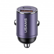 Автомобільний зарядний пристрій 30 Вт Usams 2 USB фіолетовий (CC206CC02)