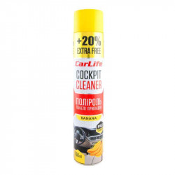 Поліроль для авто 750мл CarLife Cockpit Cleaner Банан (CF753)