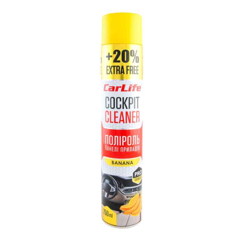 Поліроль для авто 750мл CarLife Cockpit Cleaner Банан (CF753)