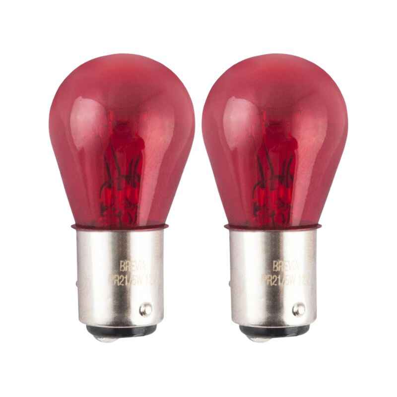 Лампи галогенні Brevia PR21/5W 12V Червоні 2шт (12327B2)