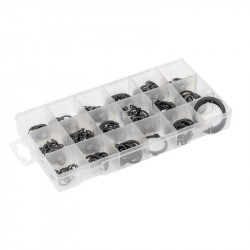 Набір зовнішніх і внутрішніх стопорних кілець Сталь 65Mn Hogert 225 штук (HT8G503)