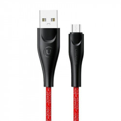 Кабель синхронізації Usams U41 Micro плетений кабель для передачі даних та зарядки 2м червоний (SJ396USB02)