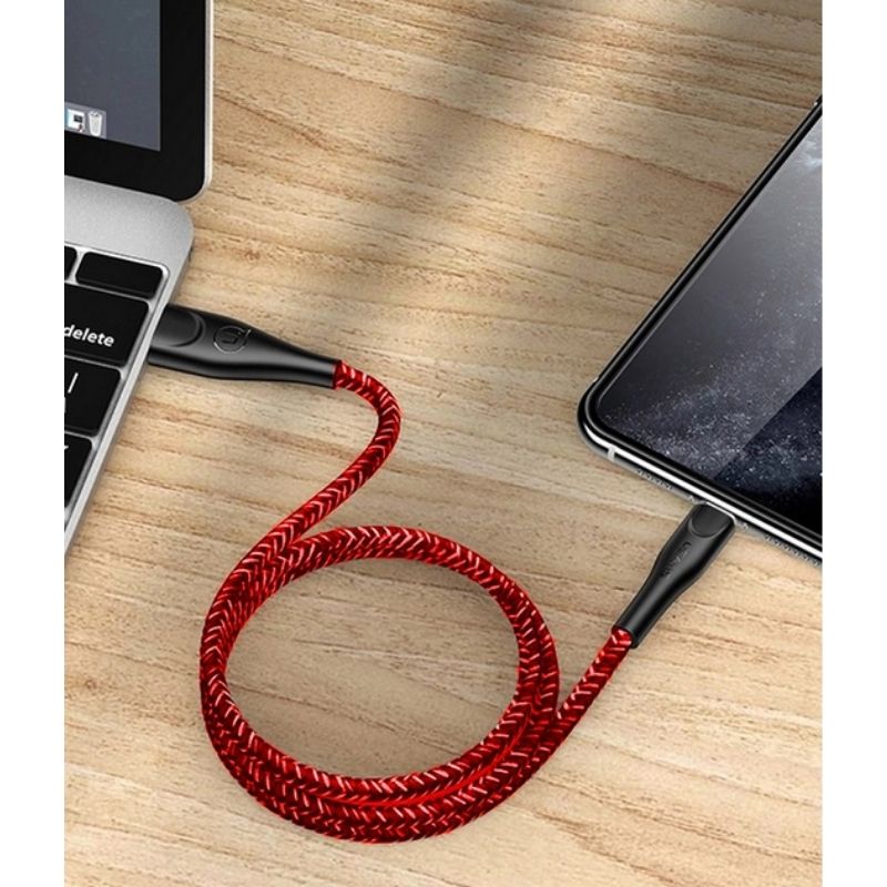 Кабель синхронізації Usams U41 Micro плетений кабель для передачі даних та зарядки 2м червоний (SJ396USB02)