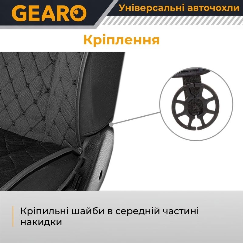 Накидки на сидіння Gearo Alcantara series (GE0701BK-F)