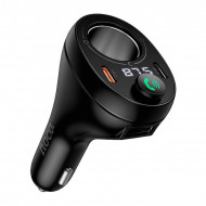 FM-модулятор в машину 3А 35W Hoco E87 Bluetooth/Type-C/USB черный (E87)