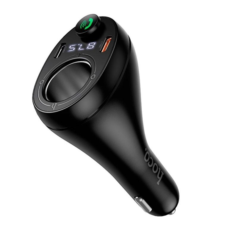 FM-модулятор в машину 3А 35W Hoco E87 Bluetooth/Type-C/USB черный (E87)