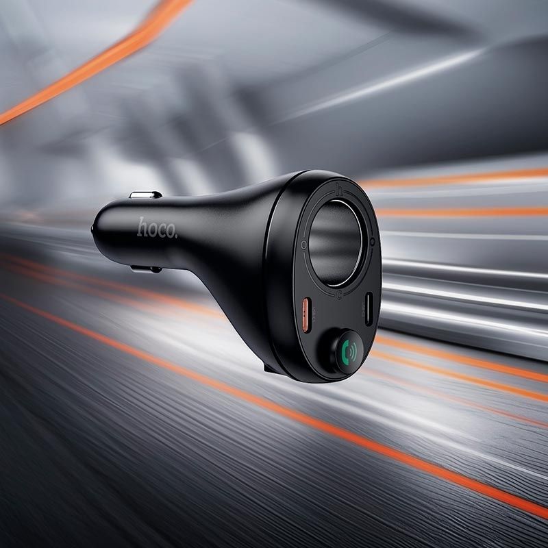 FM-модулятор в машину 3А 35W Hoco E87 Bluetooth/Type-C/USB черный (E87)