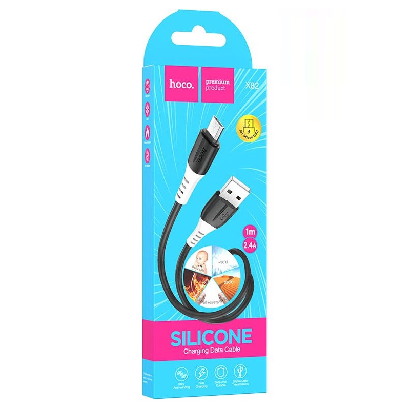 кабель синхронізації micro Hoco silicone 1м (x82-m)