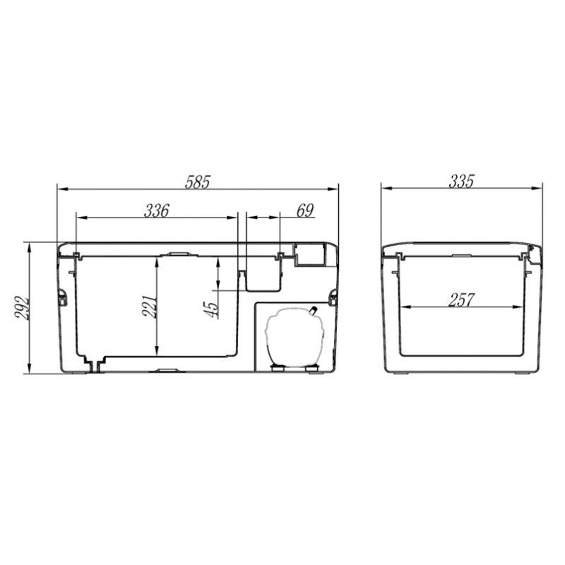 Портативный холодильник 18л BREVIA автохолодильник компрессорный пластиковый 12/24В 220В Белый (22200)