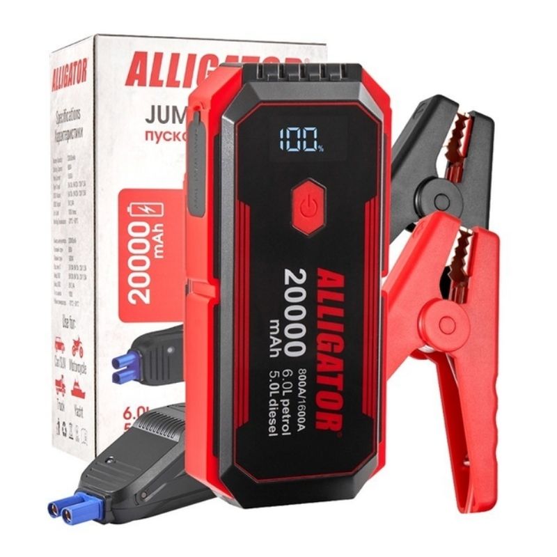 Пусковий пристрій Alligator 12В 800-1600A з функцією Power Bank 20000mAh (JS843)
